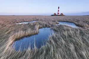 German Lighthouses Europe Drucke: Lighthouse Westerhever, Germany