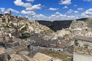 Gerahmter Druck : Matera, Altstadt, Sassi di Matera, Basilikata, Italien Gerahmter Druck : Matera, Altstadt, Sassi di Matera, Basilikata, Italien
