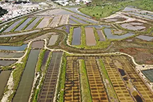 Aerial Photography Portugal Drucke: Saltpans