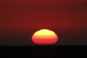 Middle East Landscape Photography Drucke: Sunset over central desert of Oman