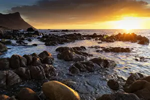 Western Cape Scenery Drucke: Sunset at False Bay
