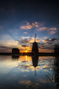 Texel Island Netherlands Drucke: Mill on Texel Netherlands