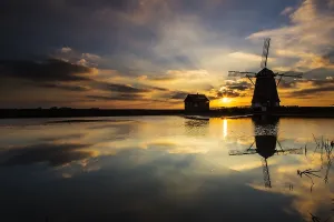 Texel Netherlands Drucke: Mill on Texel Netherlands