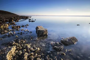 Low Tide Netherlands Drucke: Tide changes at Schiermonikoog