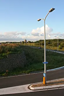 Gerahmter Druck : Agami-Bild von Weg, Straße Nieuwe ontsluitingsweg langs de duinen; Neue Straße in der Nähe des Naturschutzgebiets Gerahmter Druck : Agami-Bild von Weg, Straße Nieuwe ontsluitingsweg langs de duinen; Neue Straße in der Nähe des Naturschutzgebiets