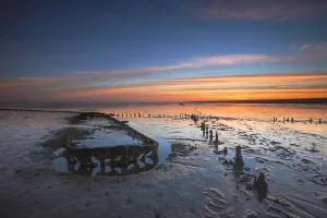 Europe Coastal Scenery Drucke: Wierumerwad, Waddenzee