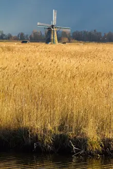 Bilder Datiert 12. Februar 2018: Windmühlen bei Kinderdijk