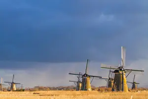 UNESCO World Heritage Site Netherlands Drucke: Windmills at Kinderdijk