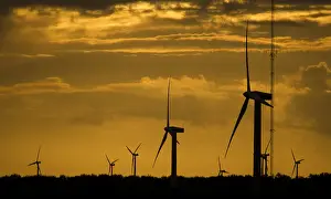 Windmill Landscape Photo Drucke: Windturbines