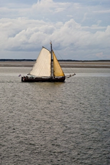September Drucke: Ruderkahn, Segelschiff