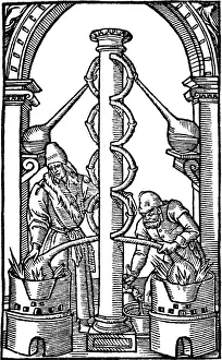 Medieval Illustration Drucke: Alchemists