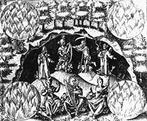 Historical Artwork Drucke: Alchemy Illustration