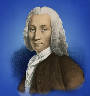 Colorized Historical Portraits Drucke: Anders Celsius, Swedish Astronomer
