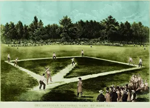 Vintage Baseball Players Drucke: Baseball in 1846