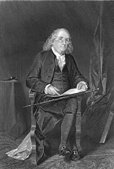Historical Illustrations America Drucke: Benjamin Franklin, American Polymath