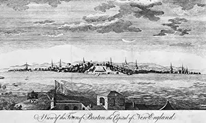 American Cityscape Drucke: Boston in 1787