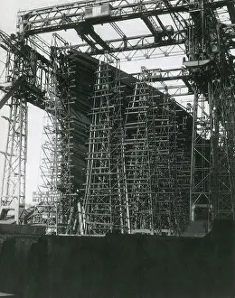 Titanic Construction Drucke: Construction of the Titanic, 1910