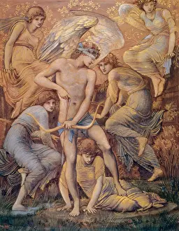 Pre Raphaelite Painting Drucke: Cupid's Hunting Fields