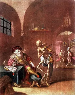 Memento Mori Symbolism Drucke: Dance Macabre, 1906