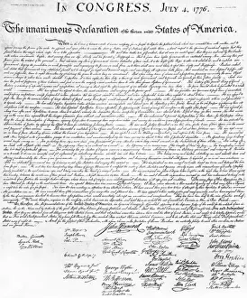 American Independence Day Drucke: Declaration of Independence