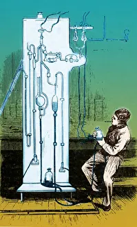 American Science History Drucke: Edison Vacuum Pump