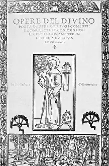 Renaissance Europe Drucke: Frontispiece, Dante's Divine Comedy