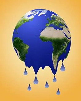 Climate Change Illustration Drucke: Global Warming