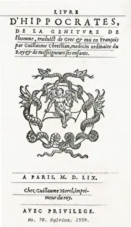 Ancient Greek Medicine Drucke: Hippocratic Corpus