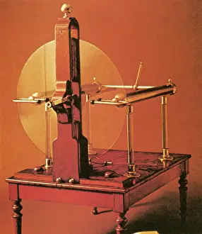 Historical Scientific Instruments Drucke: Jesse Ramsden, Electrostatic Generator, 18th Century