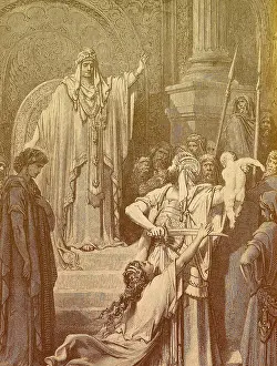 Historical Artwork Drucke: Judgment of Solomon