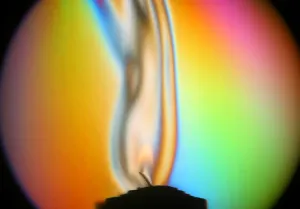 Candle Flame Photography Drucke: Schlieren of Flame
