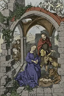 Christian Nativity Scene Drucke: Nativity