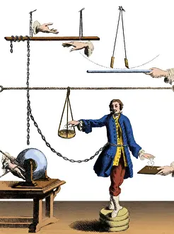 French Physicist Drucke: Nollet's Static Electric Experiment, 1746