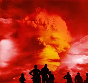 Atomic Bomb Explosion Drucke: Nuclear Detonation