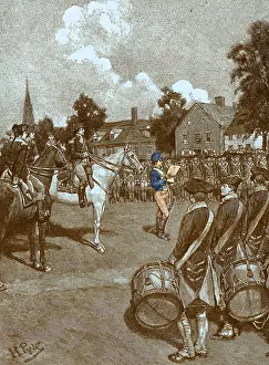 Declaration Of Independence Drucke: Reading of Declaration of Independence, 1776