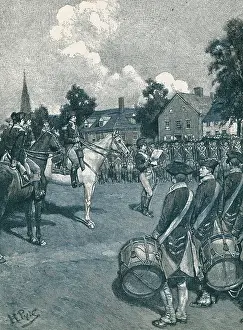 Declaration Of Independence Drucke: Reading of Declaration of Independence, 1776