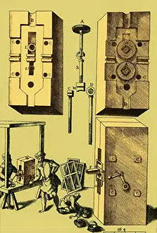 Copper Engraving Techniques Drucke: Rolling Mill for Lead Strips