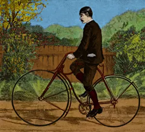 Victorian Era Transport Drucke: Rover Bicycle, 1888