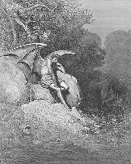 Paradise Lost Artwork Drucke: Satan, by Dore