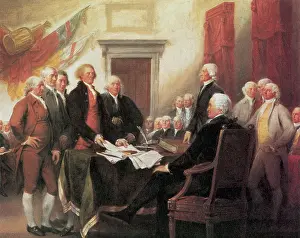 Die Unterzeichnung der Unabhängigkeitserklärung.