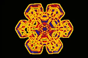 Crystal Ice Structure Drucke: Snowflake