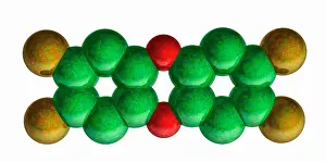 Molecular Model Drucke: TCDD, Molecular Model