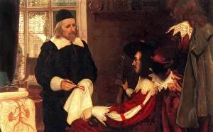 King Charles I Drucke: William Harvey Demonstrating Circulation