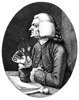 Historical Medical Illustrations Drucke: William Hunter Scottish Anatomist and Physician