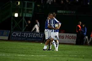 Football Celebration Drucke: Robinson hat-trick
